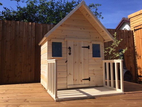 Childrens wooden play house - wooden,