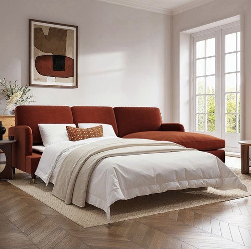 Sofa bed four seater velvet - bed,