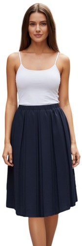 Black pleated skirt back - pleated,