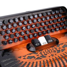Orange Accordion 69 Keys 96 Bass Buttons Chromatic Scale Bayan Instrument F SG