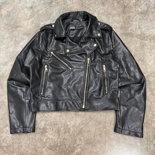 Zara womens faux leather biker - womens,