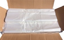Large Clear Plastic Polythene Bin Liners Waste Bags Sacks Size 18"x29"x39" 140G