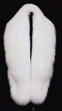 Superior Saga Furs White Arctic Shadow Fox Fur Handmade Stole Boa Shoulder Wrap