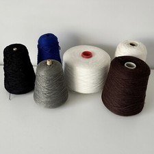 X6 Machine Knitting Yarn Bundle Joblot Mixed Batch 2.9kg Mixed Colours Used