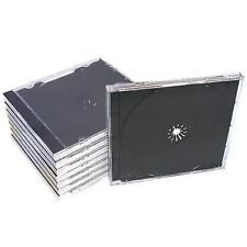 10 CD Jewel Cases with black trays. 10.4mm spine. Opened but never used, boxed