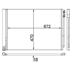 Mahle Condenser for BMW 518d Touring 2.0 Litre Diesel April 2013 to March 2015