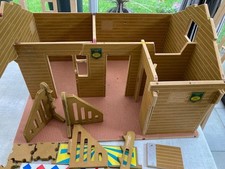 FARM YARD BUILDING  - BY BRUSHWOOD TOYS -PIECES ARE COLOUR CODED FOR ASSEMBLY