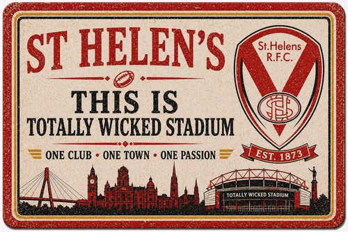 Helens rugby league - st, sign