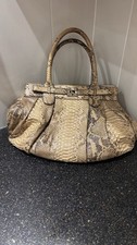 Zagliani Python Shoulder Bag