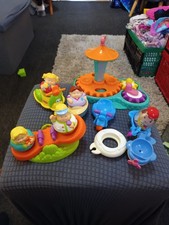 Playskool Hasbro Weebles Fairground seesaw cars motorbike planes bundle figures