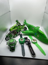 Ben 10 Omnitrix wrist watch Plane, Motorbike x2 watches and figures bundles