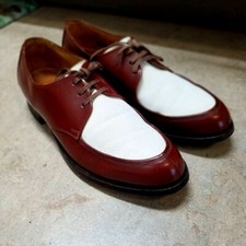 c. 1950's Two-Tone Greaser/Rockabilly Shoes. Rare Mens Sz 6.5. Clean.