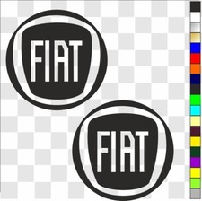 Fiat x 2 stickers decals