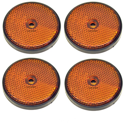 Amber round side - amber, reflector