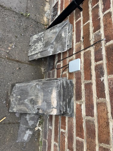 Grey rectangular slate roof - grey,