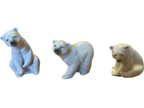 Lladro polar bear trio - lladro,