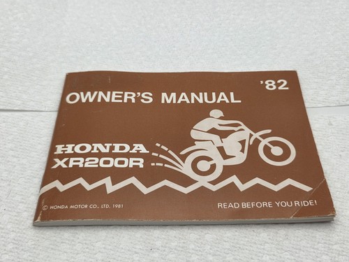 1982 honda xr200r - 1982, owner's