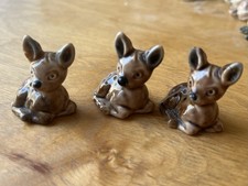 Vintage Wade Whimsies 3 x Baby Deer Bambi Fawns