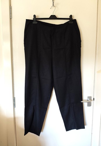 Black linen mix straight - linen,