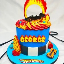Personalised Hot Wheels Cake