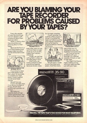 Vtg 70s maxell - vtg, tape