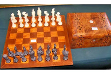 Vintage chess set - board, and