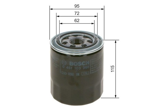 Bosch engine oil filter fits - oil,