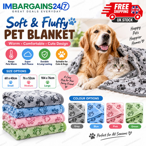 Soft fluffy pet blanket - pet,