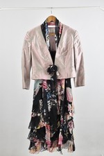 Condici Womens Dress & Jacket UK 12 Two Piece Mother Of The Bride Silk Floral