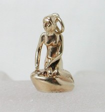 Antique 14ct Gold Copenhagen Little Mermaid Heavy Solid Charm 23223