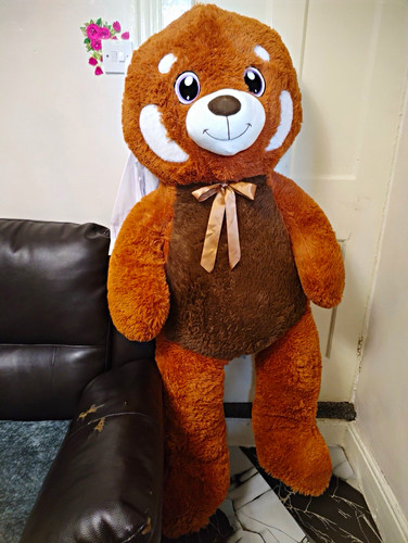 Large brown teddy - brown,