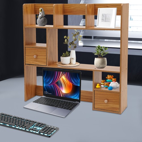 Pine color desktop bookshelf - desktop,