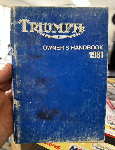 1981 owners handbook triumph - 1981,