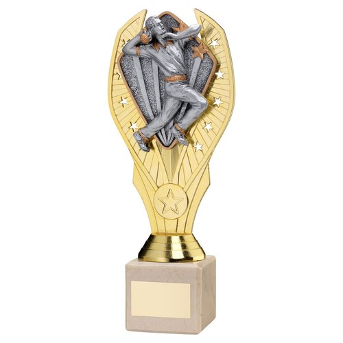 Diamond gold cricket bowler - gold,