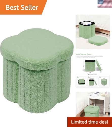 Cute green flower ottoman - flower, with