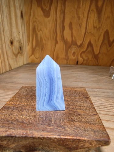 Blue lace agate crystal tower - lace,