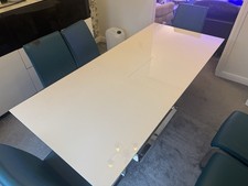 White Gloss Dining Table and 6