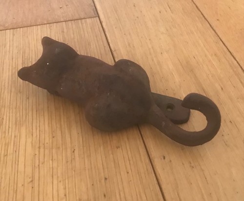 Cast iron cat antique - cast,