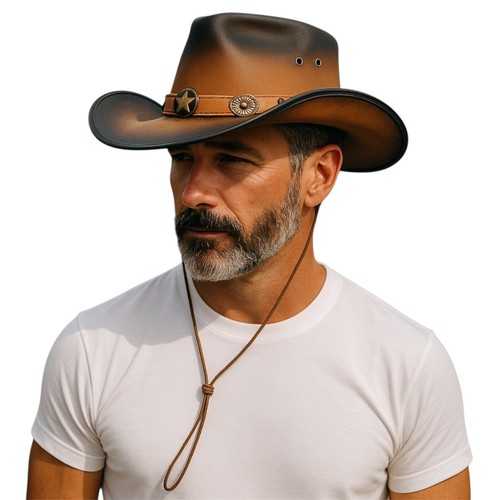 New real leather western - new,