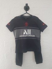 Boys Black PSG Paris St Germain tracksuit XS 104-110cm *Read Description