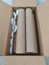 ASelected 5Pcs Postal Tubes Heavy Duty Brown Postal Tubes 310X55Mm With Plastic 