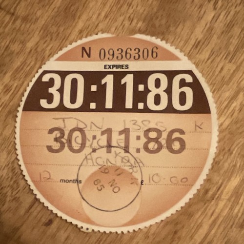 Old vintage tax - tax, november