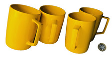 Cup x4 Yellow Melaware Vintage ra