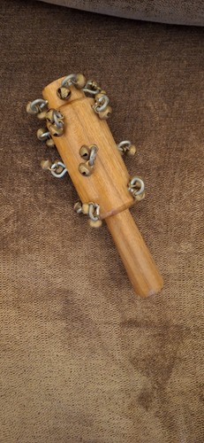 Wooden sleigh bell jingling - bell,