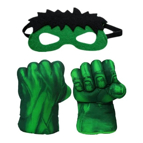Green plush smash hands - green,