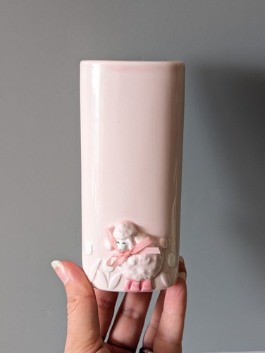 Vintage kitsch pink lamb sheep - pink,