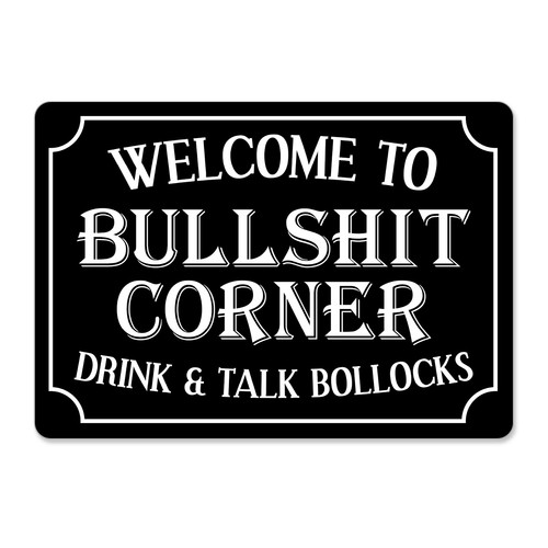 Bullshit corner funny metal - corner,