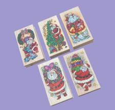 Crafters RUBBER STAMPS Large Wooden Block Holidays / Seasonal / Christmas Santa