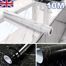 10M Marble Paper Self Adhesive Vinyl Contact Wallpaper Sticky Back Plastic Roll
