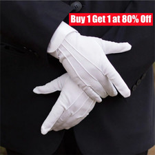 Adult White Formal Gloves Men